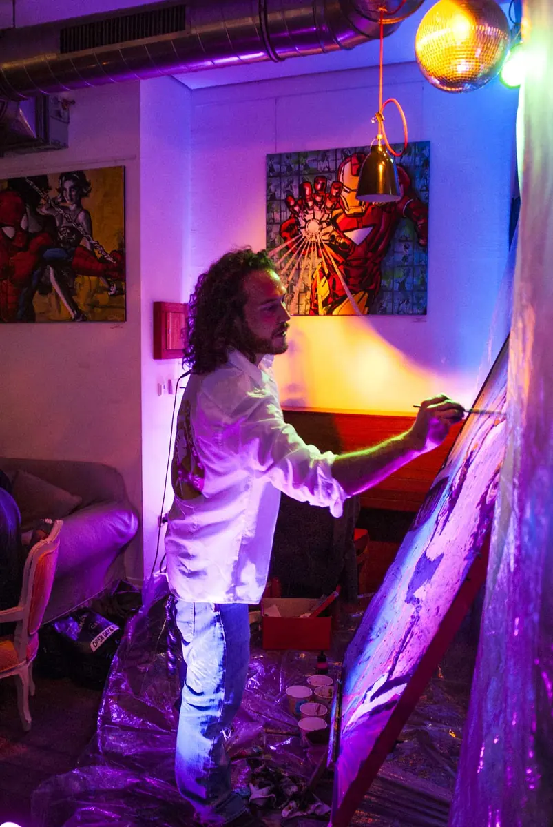 Phil Splash’s Live Painting, Restaurant/Gallery „Arts n‘ Boards“, Munich