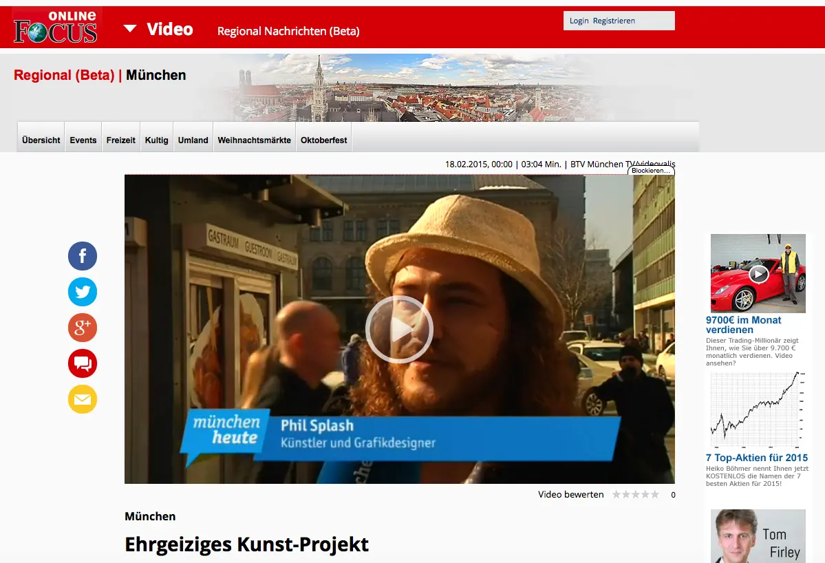 Phil Splash bei FOCUS Online