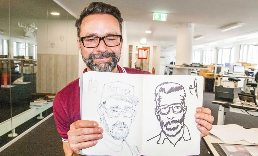 Phil Splash zeichnet die BILD München