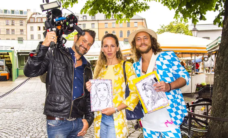 Videodreh für WDR „2 für 300“ auf dem Viktualienmarkt